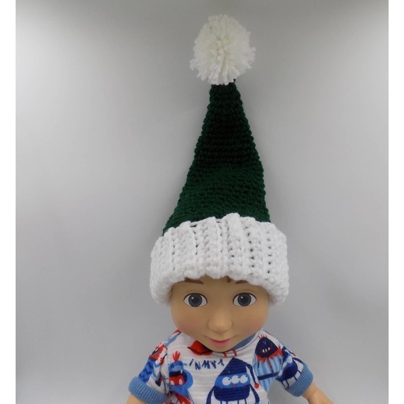Santa Hat, Crochet Hat and Diaper Cover Set - Picture 9 of 10